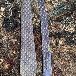 Vintage Hermes Lavender Tie with Owls (7167 FA)
